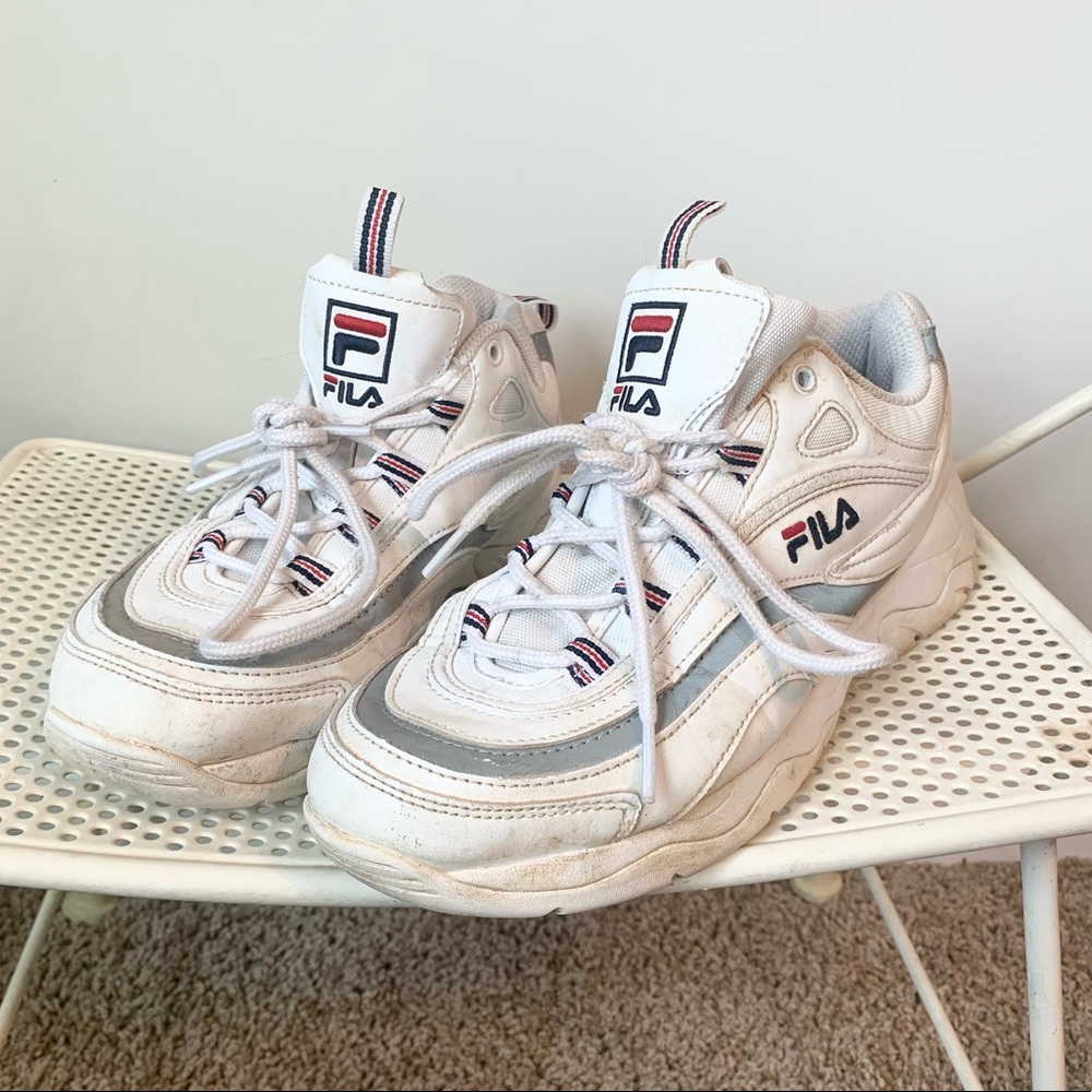 FILA white sneakers size 8.5